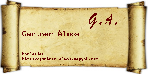 Gartner Álmos névjegykártya